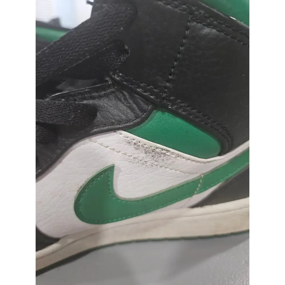 Nike Air Jordan 1 Mid Pine Green Black White 554724-067 Mens 9